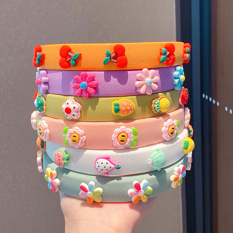 Small Flower Face Wash Makeup Hair Band