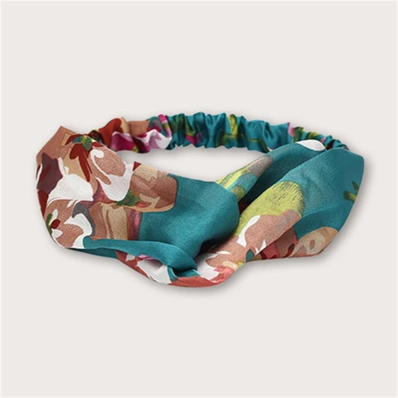 Cross Elastic Headband Chiffon Silk Headband