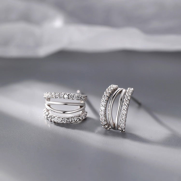 Light Luxury Minority High-grade Earrings 925 Silver Needle