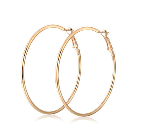 Simple Personality Metal Glossy Surface Ear Hoop Jewelry