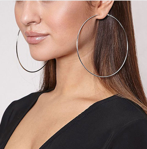 Simple Personality Metal Glossy Surface Ear Hoop Jewelry