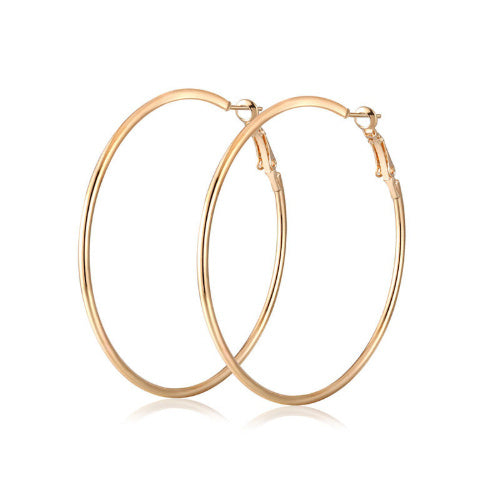 Simple Personality Metal Glossy Surface Ear Hoop Jewelry