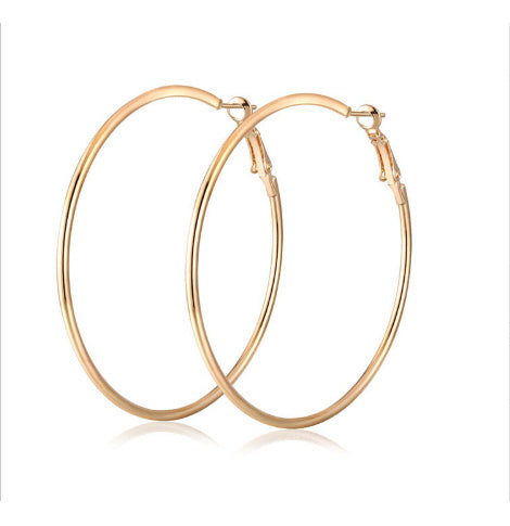 Simple Personality Metal Glossy Surface Ear Hoop Jewelry