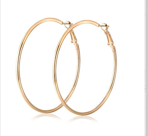 Simple Personality Metal Glossy Surface Ear Hoop Jewelry