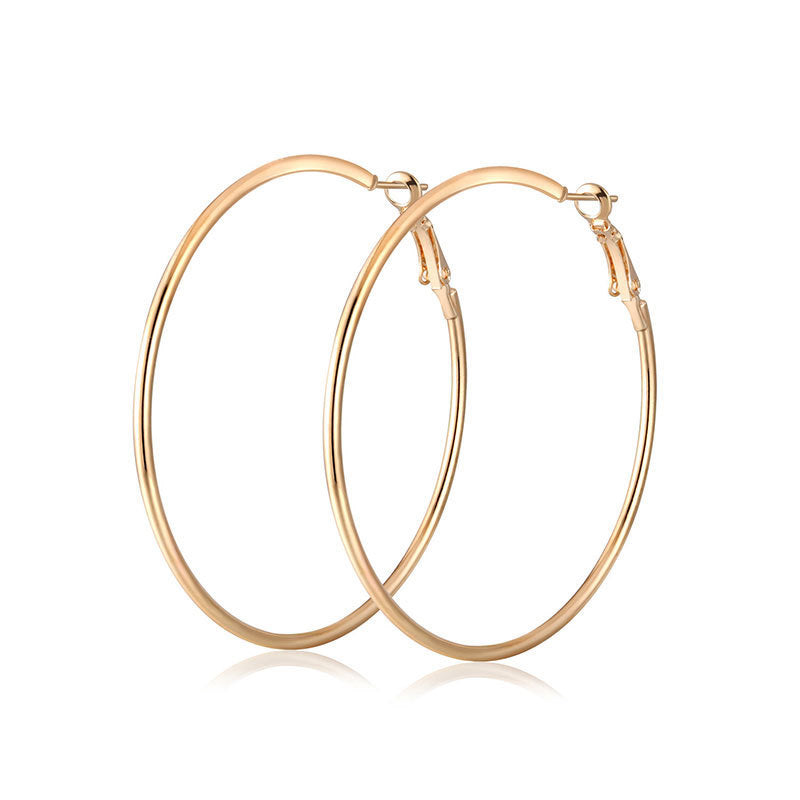 Simple Personality Metal Glossy Surface Ear Hoop Jewelry