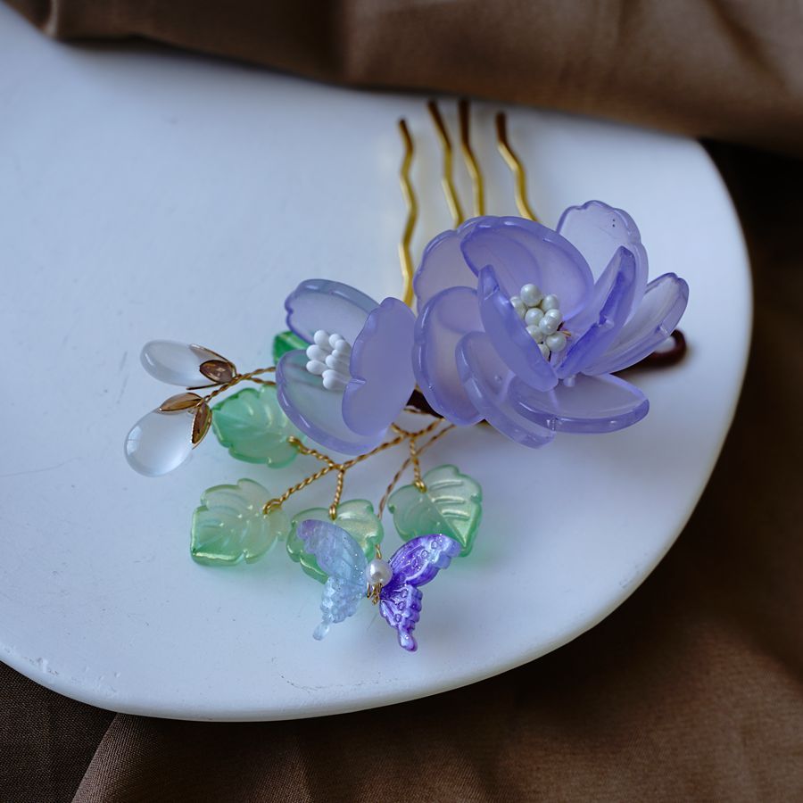 Hanfu Cheongsam Performance Glazed Jewelry Flowers