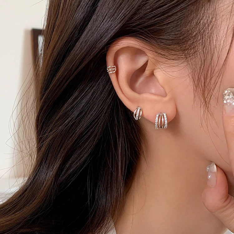 Light Luxury Minority High-grade Earrings 925 Silver Needle