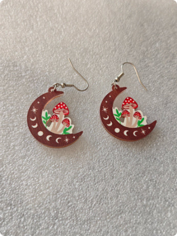 Easter Children Women's Cute Earrings Mushroom Earrings