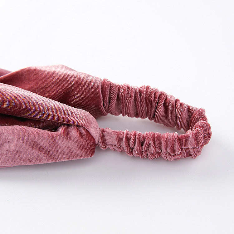 Velvet cross wide-brimmed hair band elastic stretch headband hair band hair accessories