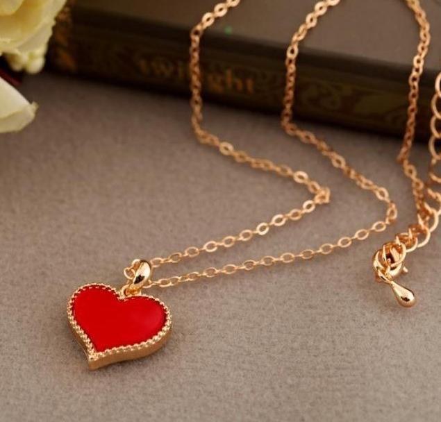 Love Heart Necklace Clavicle Chain