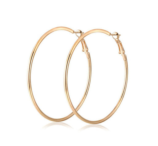 Simple Personality Metal Glossy Surface Ear Hoop Jewelry