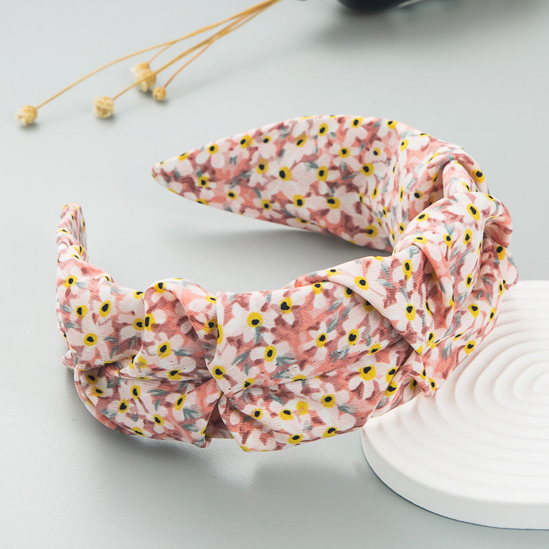 Trendy Boho Daisy Pleated Headband Chiffon