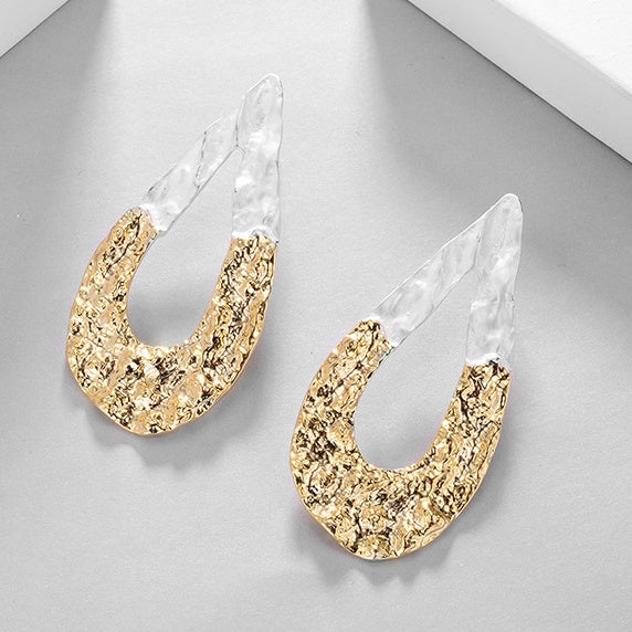 European and American personality exaggerated alloy beat earrings