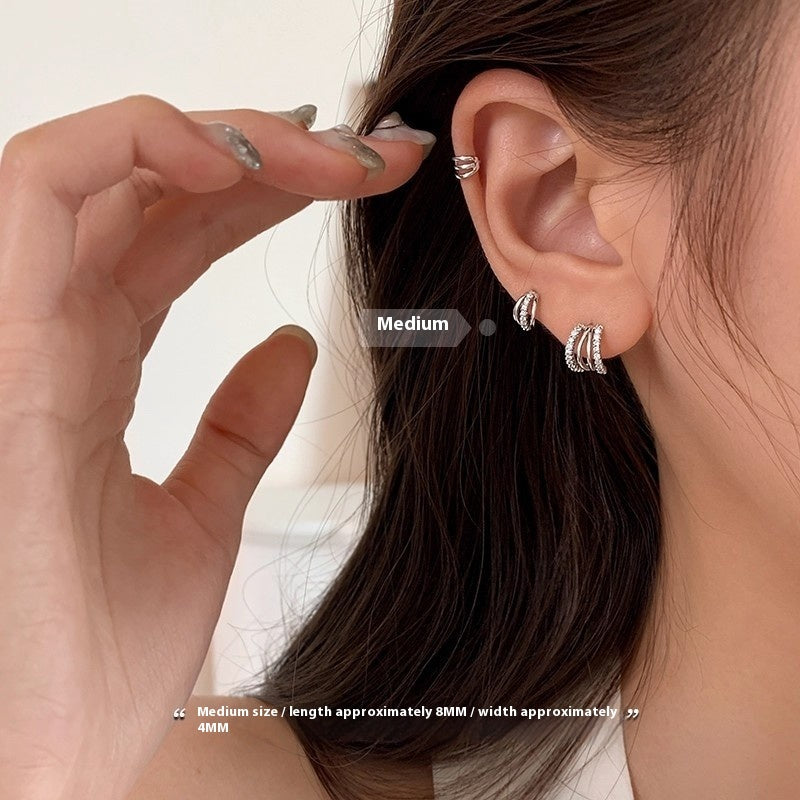 Light Luxury Minority High-grade Earrings 925 Silver Needle