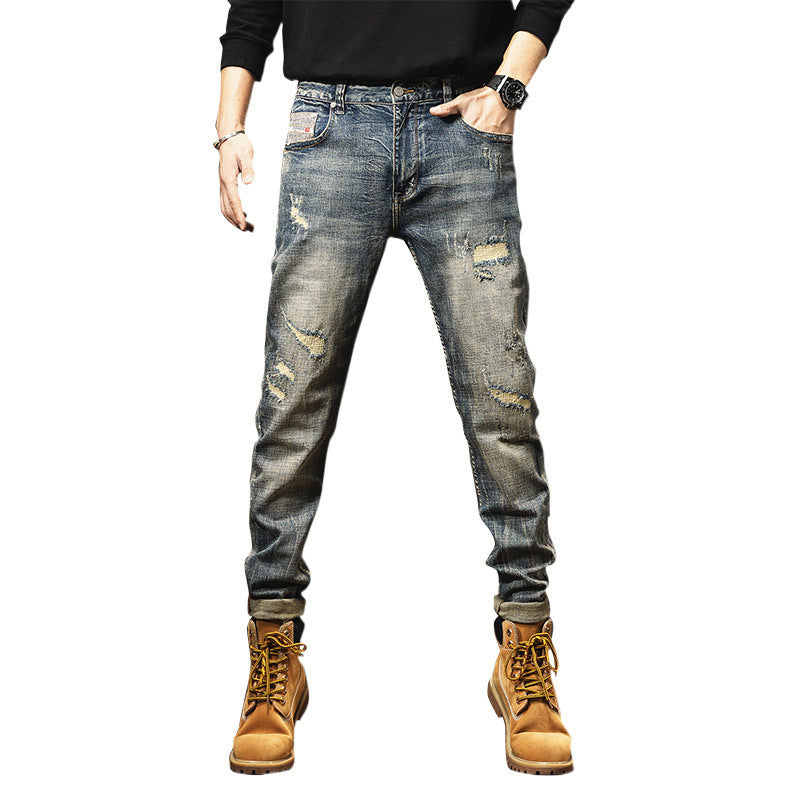 Retro Heavy Washed Jeans For Men