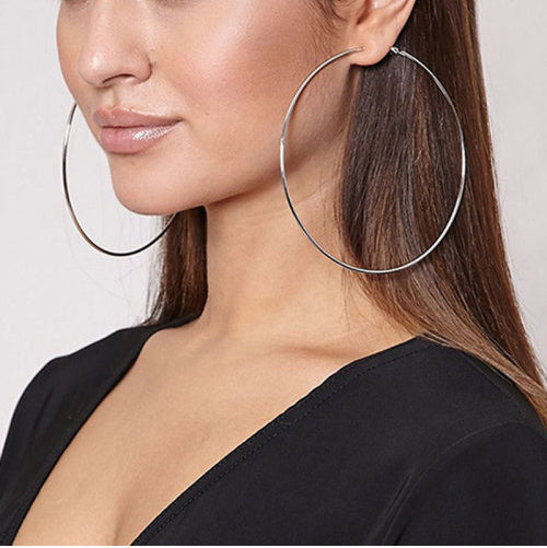 Simple Personality Metal Glossy Surface Ear Hoop Jewelry