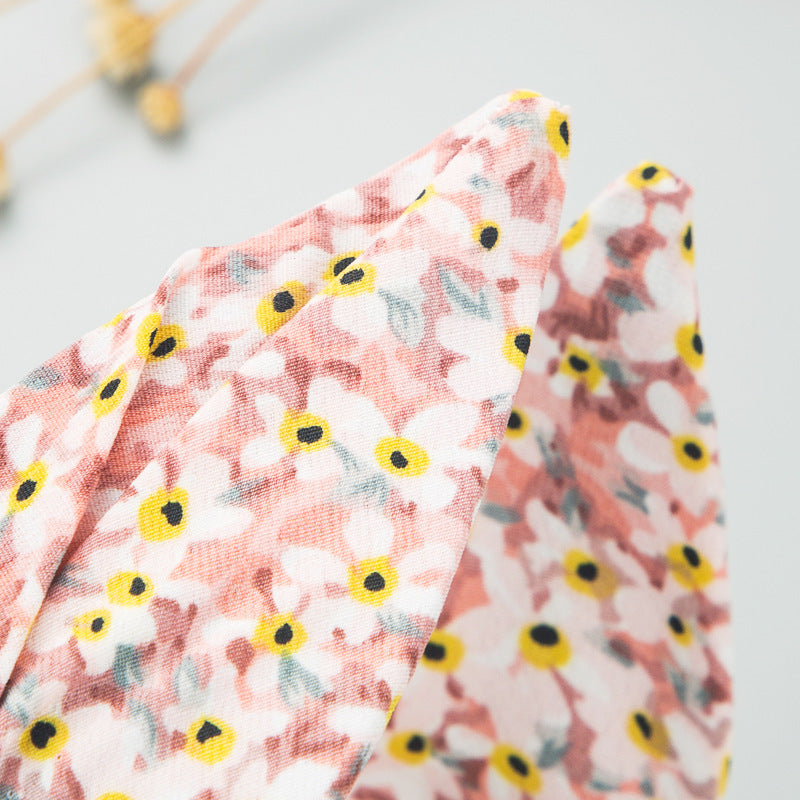 Trendy Boho Daisy Pleated Headband Chiffon