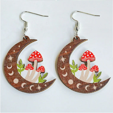 Easter Children Women's Cute Earrings Mushroom Earrings