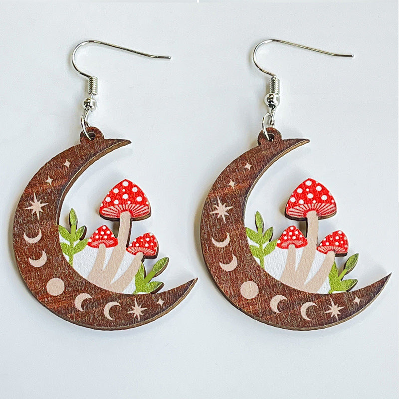Easter Children Women's Cute Earrings Mushroom Earrings