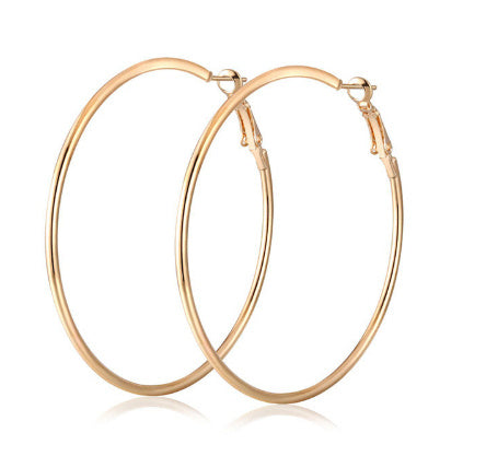 Simple Personality Metal Glossy Surface Ear Hoop Jewelry