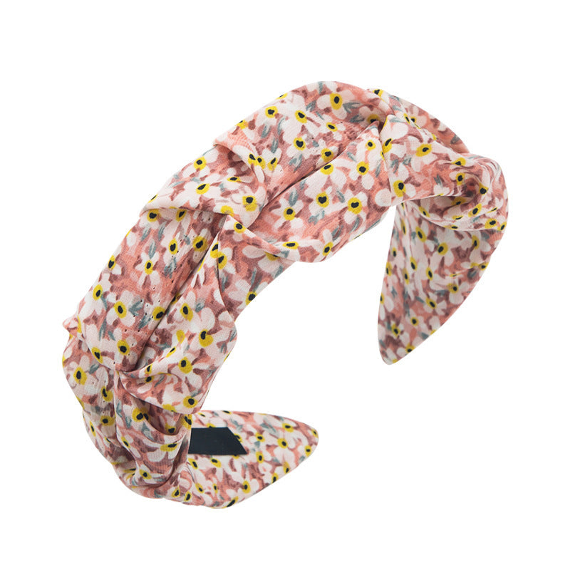 Trendy Boho Daisy Pleated Headband Chiffon