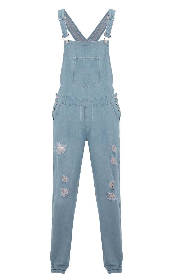 Fashion Men's Sling Denim Romper