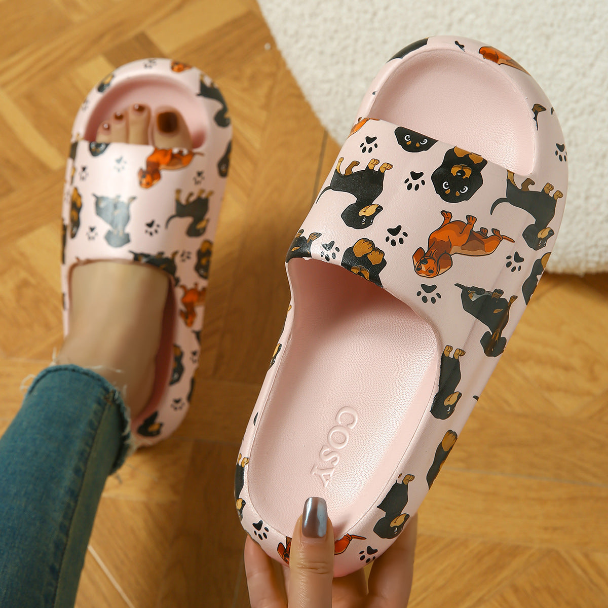 Women's Sausage Dog Thick-soled Home Slippers