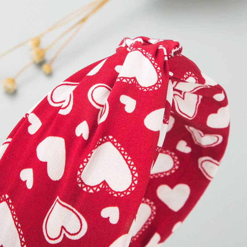 Boho Chic Fabric Print Wide Headband