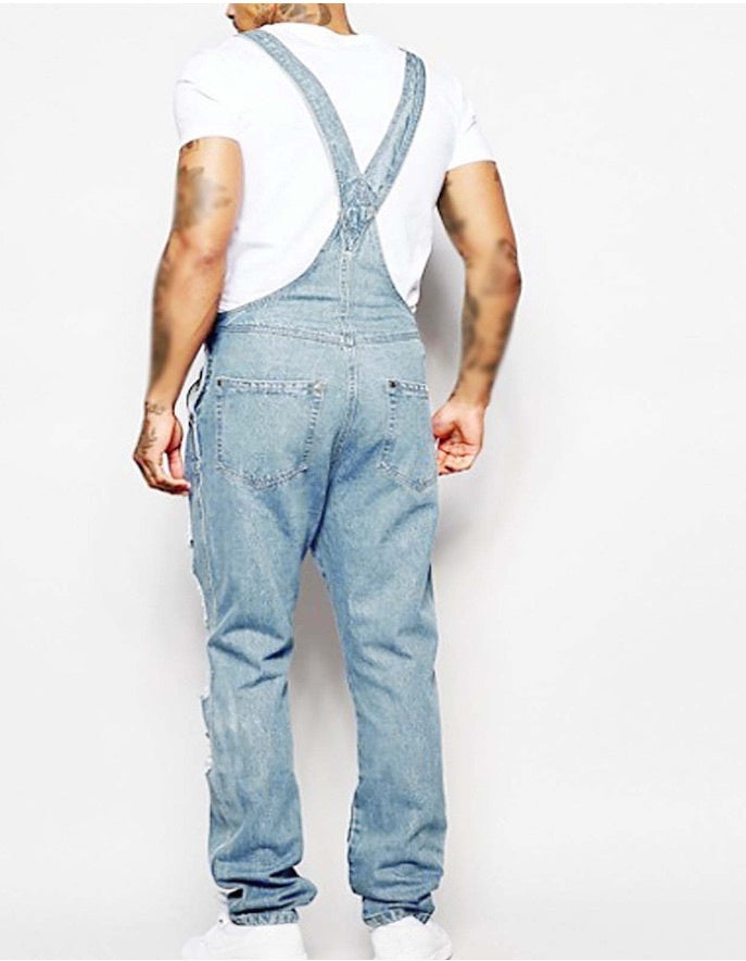 Fashion Men's Sling Denim Romper