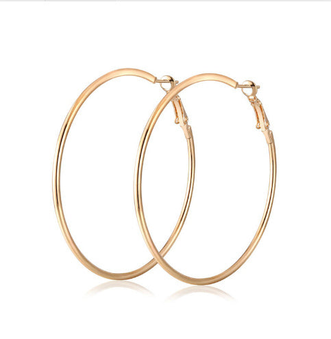 Simple Personality Metal Glossy Surface Ear Hoop Jewelry